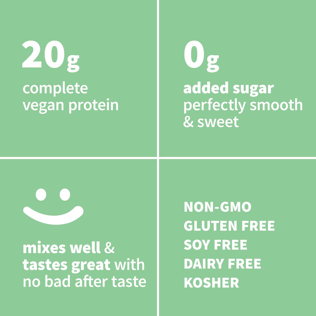 Sprout Living Organic Pea Protein Powder, Vanilla Flavor, 20 Grams of Plant Based Organic Protein Powder Without Sweeteners, Non Dairy, Non-GMO, Dairy Free, Vegan, Gluten Free (1 Pound, 15 Servings)
