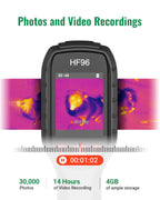 HF96 Thermal Camera with AI Scene Detection, Laser Pointer, 240x240 Super Resolution, -4°F~1022°F, Thermal Imaging Camera for HVAC Electrical Building Inspection,25Hz Infrared Camera,11h Runtime