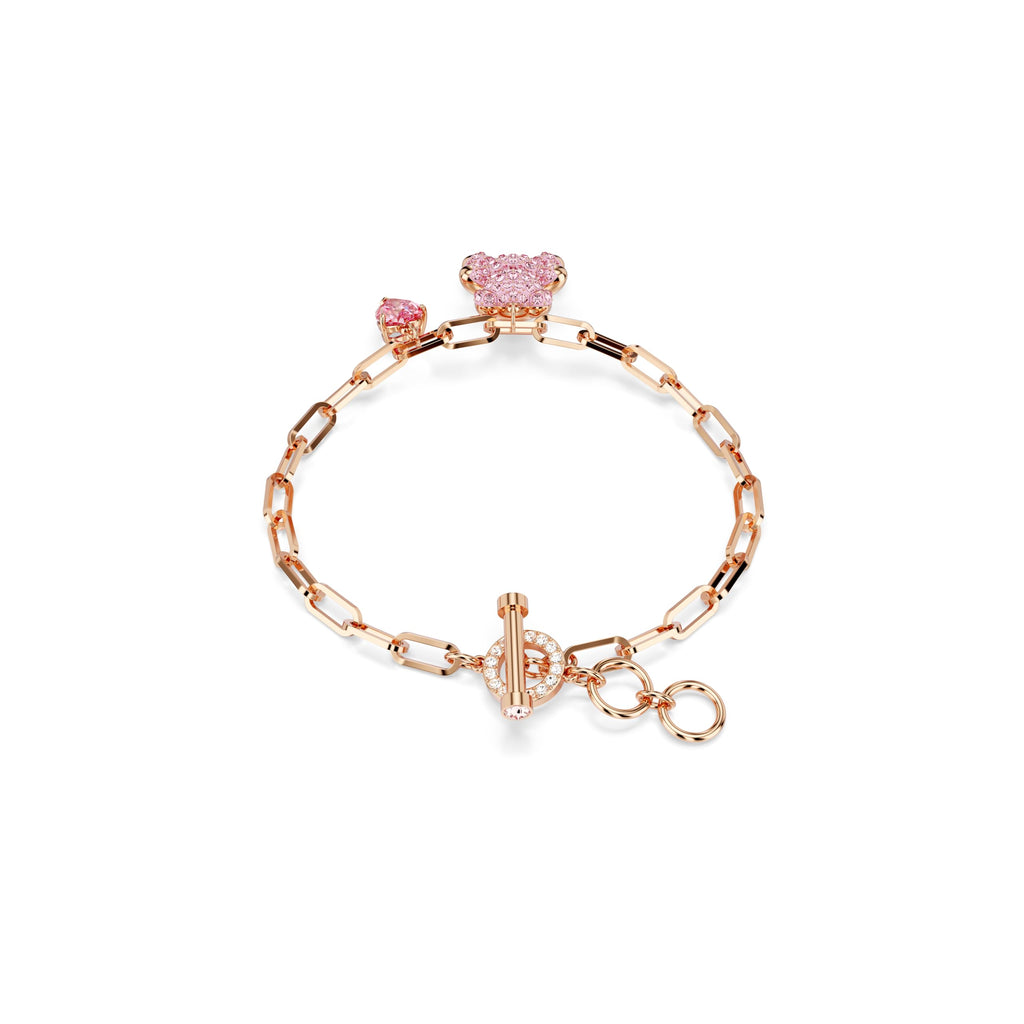 Swarovski Teddy bracelet Bear, Pink, Rose gold-tone finish