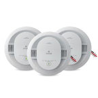 Kidde Smoke Detector, Hardwired with 10-Year Battery Backup, Interconnectable, LED Status Lights, 85 dB Alarm, 5-inches, 20SA10, 3 Pack