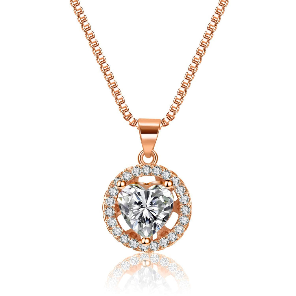 Gifts for Women Jewelry Sets, 4 Pieces Rose Gold Women's Watch Necklace Earring Bracelet Birthday Gifts for Women's Jewelry Sets for Women Gift for Wife Girlfriend Her Birthday Gift for Mom Mother