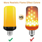 Bitrue LED Flame Bulb, 4 Modes, E26 Base, Gravity Sensor,Decor Light,2-Pack