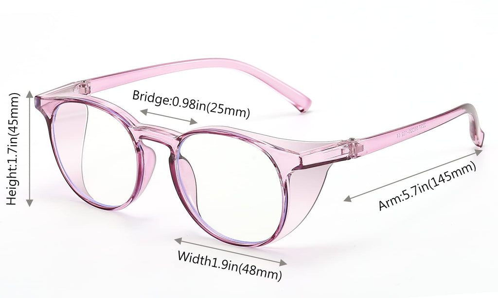 Outray 2 Pair Safety Glasses Clear Impact Resistant Bifocal Reading Glasses Non-Slip Wrap Around