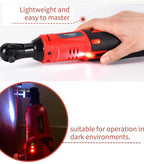 AOBEN 3/8" 12V Power Electric Ratchet Wrench Set with 1 2000mAh Lithium-Ion Battery And Charger