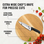 Victorinox Fibrox Pro 8 Inch Chef’s Knife, Dishwasher Safe, Black