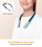 Gritin Book Light, Eye Caring 4-Color&5-Brightness Neck Light Reading Light