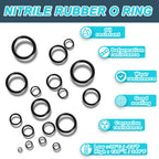 KEZE 1008 Pcs SAE O Ring Kit,32 Sizes USA Standard Nitrile 70A Rubber Seals Inch O Rings Set with 4 Pieces O Rings Remover Tools for Faucet Automotive Hydraulic Plumbing AS568:006-226