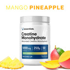 Bucked Up Mango Pineapple Creatine for Women and Men - Easy to Mix Vegetarian - Flavored Creatine Monohydrate Powder - Made in USA - 5G Per Serving - 50 Servings - 250 Grams Per Container