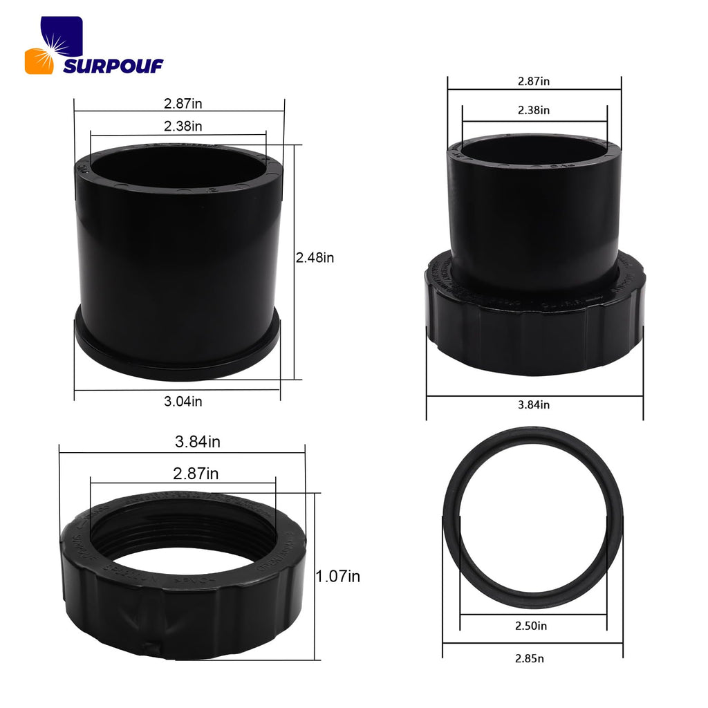 SURPOUF 2 Pack SPX3200UNKIT Compatible with Hayward Union Connector Kit,Hayward Tristar, Northstar, EcoStar Pumps, SwimClear Cartridge Filter Universal H-Series Low Nox Heater