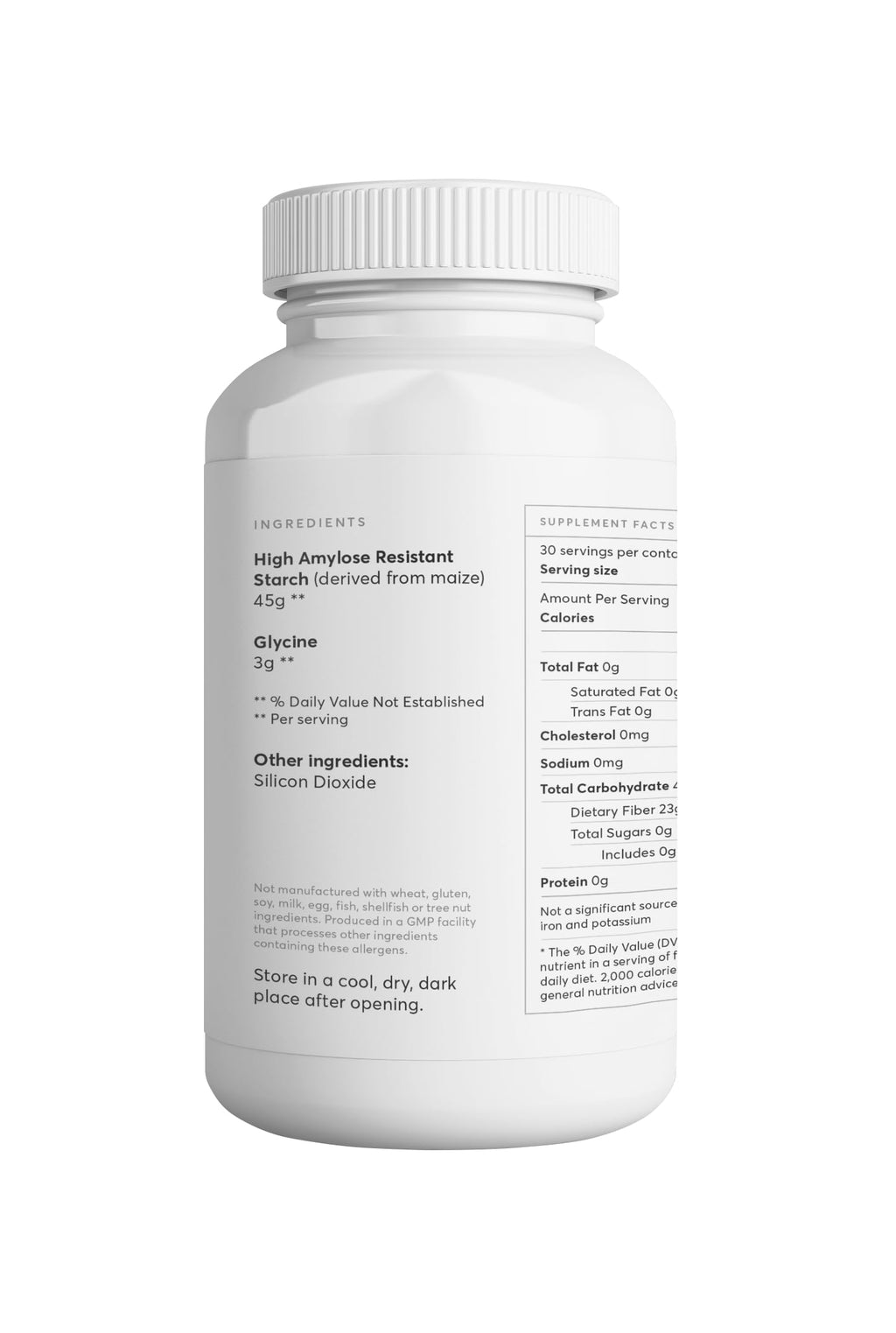 Jo’s Resistant Starch Powder - Premium Maize-Derived Superfood, Banana-Free, Lectin-Free - Fiber Supplement to Support Energy, Gut Health, Mood, and Butyrate Production (3LB Supply)