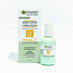Garnier Green Labs Pinea-C 3-in-1 Brightening Serum Cream, 24H Moisture + Serum + SPF 30 with Vitamin C, 2.4 Fl Oz (72mL), 1 Count (Packaging May Vary)