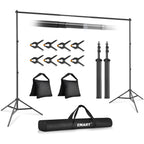 EMART Backdrop Stand 10x7FT Adjustable Back Drop Stand for Party Photoshoot