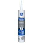 GE All Purpose Silicone Caulk, White, 10.1 fl oz Cartridge, 12 Pack - 100% Waterproof Silicone Sealant, Stronger Adhesion, Freeze & Sun Proof