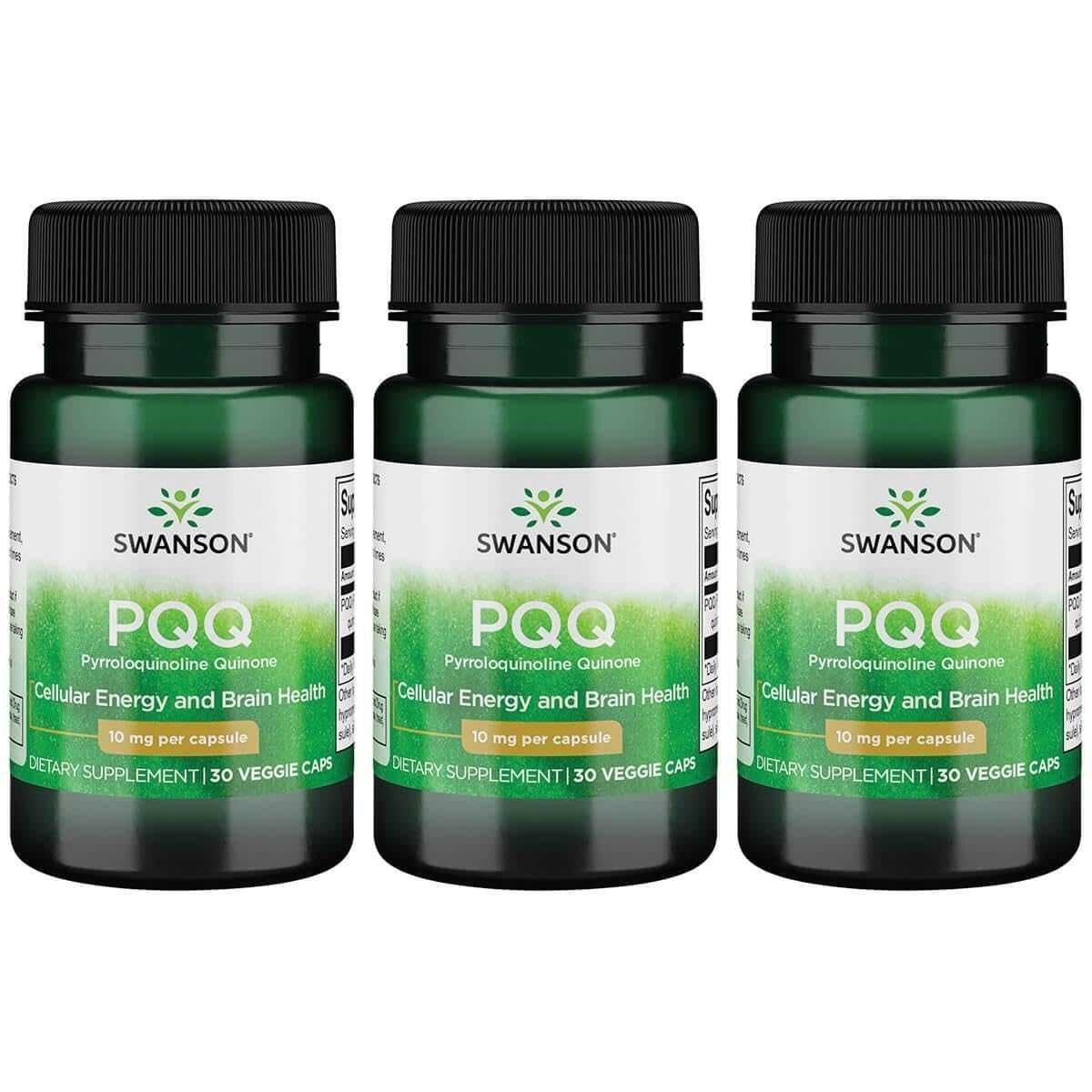 Swanson Pqq Pyrroloquinoline Quinone 10 mg 30 Vegan Caps (3 Pack)