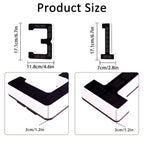 DIBMS 6.7 Inch Solar Lighted House Numbers for Outside Lighting, Waterproof LED Illuminated Address Sign, Personalized Backlit Number for Home Exterior Apartments Hotels Factories(Number 7-Black)