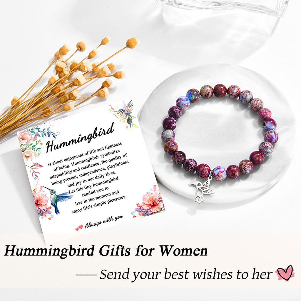 Hummingbird Gifts for Women, Inspirational Hummingbird Bracelet Jewelry