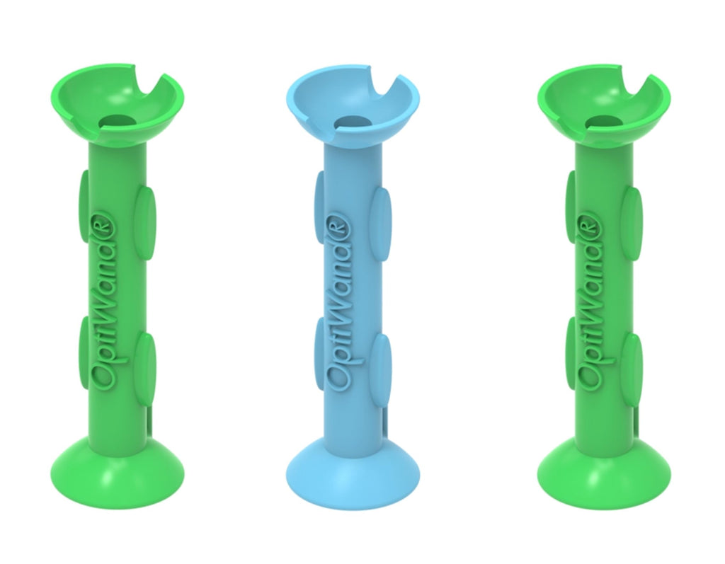 OptiWand 3 Pack Small Soft Contact Lens Removal & Insertion Tool - Silicone Rubber Soft Lens Applicator & Remover Device with Pincher End & Finger Grips - Safe & Easy on Eyes, Travel Size 1.75"