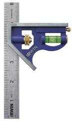 IRWIN Tools Combination Square, Metal-Body, 6-Inch (1794468), Blue