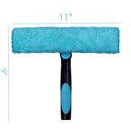 Hicavar 11" Window Squeegee and Microfiber Scrubber 2-in-1 Combo Cleaning Tools (Attachement Only) (9)