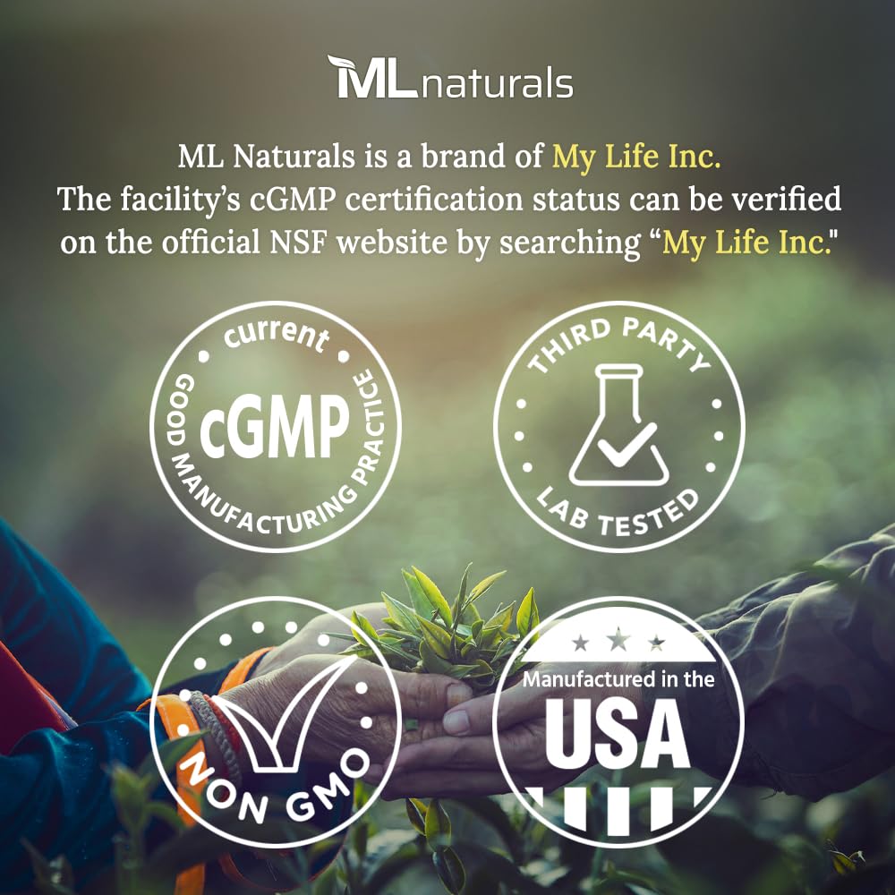 ML Naturals Phosphatidyl Serine 400mg (Per Serving) – 240 Vegetable Capsules – Non-GMO – Supports Memory & Brain Function