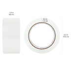 Amazon Basics Strong Plastic Adhesive Packing Tape for Shipping, Sealing Boxes, Moving and Storage, Clear, Low Odor, 1.88 in x 54.6 yds, 12-Pack