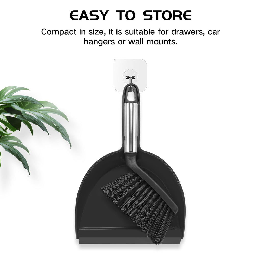 NACENA Mini Broom and Dustpan Set, Small Dust Pan and Brush Set, Green