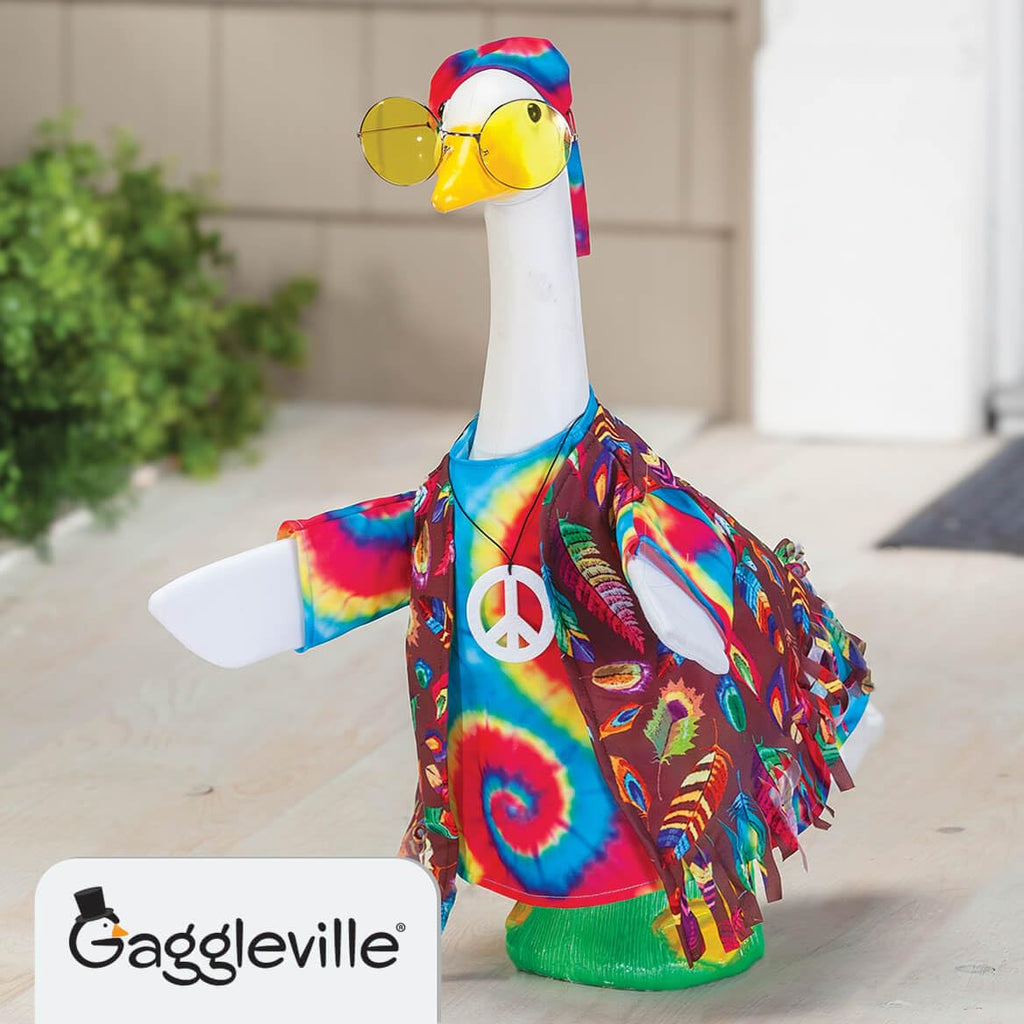 Gaggleville Hippie Goose Outfit, Fits Large 23" H Statue, by Fox Valley Traders