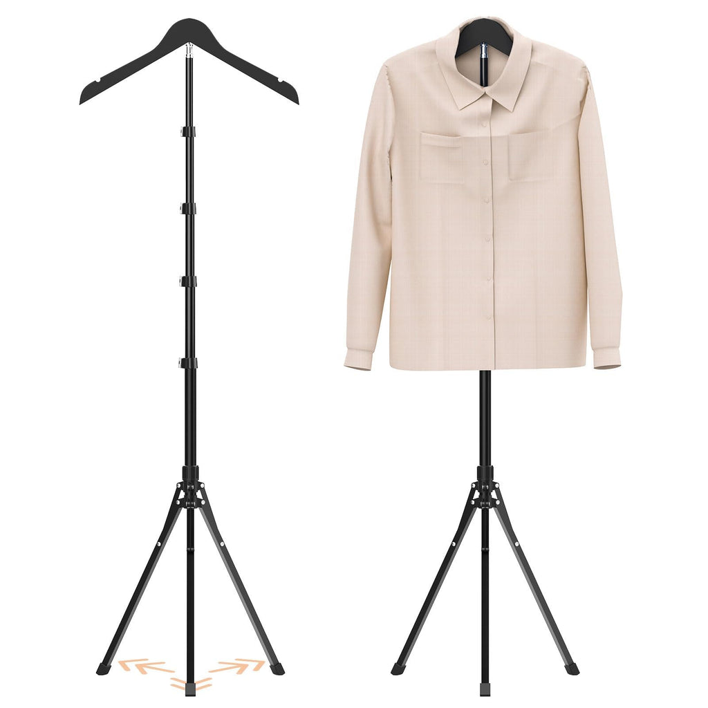 Adjustable Shirt Display Stand 32-63 Inch, Foldable Clothing Display Stand Mannequin Torso for Retail Vendors, Multi-Use Steamer Rack Stand for Cap Gown Graduation Clothes Garment
