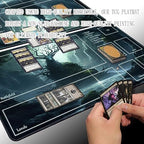MTG Playmat Size 24x14in Free Storage Bags Non-Slip Backing, Ideal for Card Game Enthusiasts TCG Playmat (The Power of The Forest-Deck)