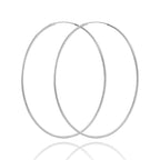 SWEETV 50MM Big Hoop Earrings for Women Hypoallergenic 925 Sterling Silver Earrings Endless Thin Hoops-suitable for ages 15+