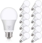 Yochoice LED Light Bulbs 100W Equivalent 1100 Lumens, A19 11W 5000K Daylight White Non-Dimmable, Super Bright No Flicker Standard E26 Edison Screw Bulbs for Home, Bedroom, Office Lamp, 12-Pack