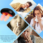 Red Light Nasal Therapy Instrument,2025 New Red Light Nasal Therapy Device, Nasal Relief in 15 Minutes, for Itchy, Stuffy and Sneezing Noses（Black）