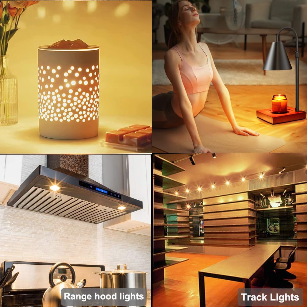 Vinaco GU10 C 120V 25W Bulb Candle Warmer, 6PCS High Output 220LM Halogen GU10 25 Watt Flicker Free, Long Lasting MR16 GU 10 Bulb Dimmable with Warm White 2800K for Candle Warmer Lamp, Track Lighting