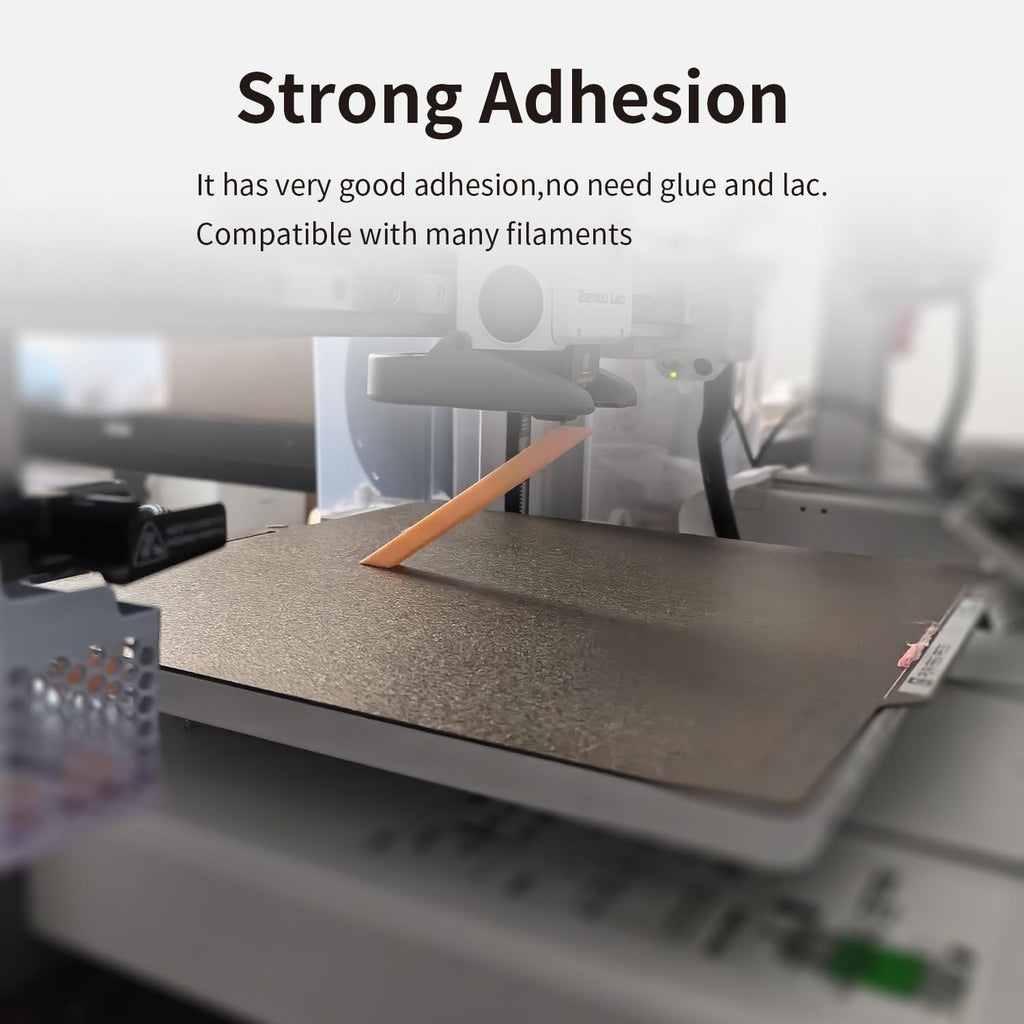 Upgraded 264x276MM for Anycubi Kobra S1 Build Plate Smooth & Texture 100% Imported Thicker PEI Bed Spring Steel Flexible Platform for Kobra S1 Combo 3D Printer Accessories Replacement.