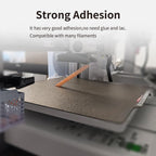 Upgraded 264x276MM for Anycubi Kobra S1 Build Plate Smooth & Texture 100% Imported Thicker PEI Bed Spring Steel Flexible Platform for Kobra S1 Combo 3D Printer Accessories Replacement.