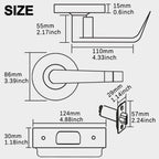 HISAFE Storeroom Door Handle Heavy Duty Grade 2 Commercial Door Locks, Non-Handed, UL 3 Hour Fire Rated, ADA Compliant, Satin Chrome Finish 26D, 2-3/4''Backset, X-XG-ST-70