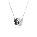 Swarovski Swan Pendant, Swan, Black, Rhodium Finish