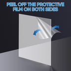 TICONN 12PK 24" x 36" PET Plexiglass Sheets, Clear Plastic Sheet, Easy to Cut Thin Flexible PET Plastic Sheeting Panels for DIY Art Projects, Crafts, Picture Frames, Signs