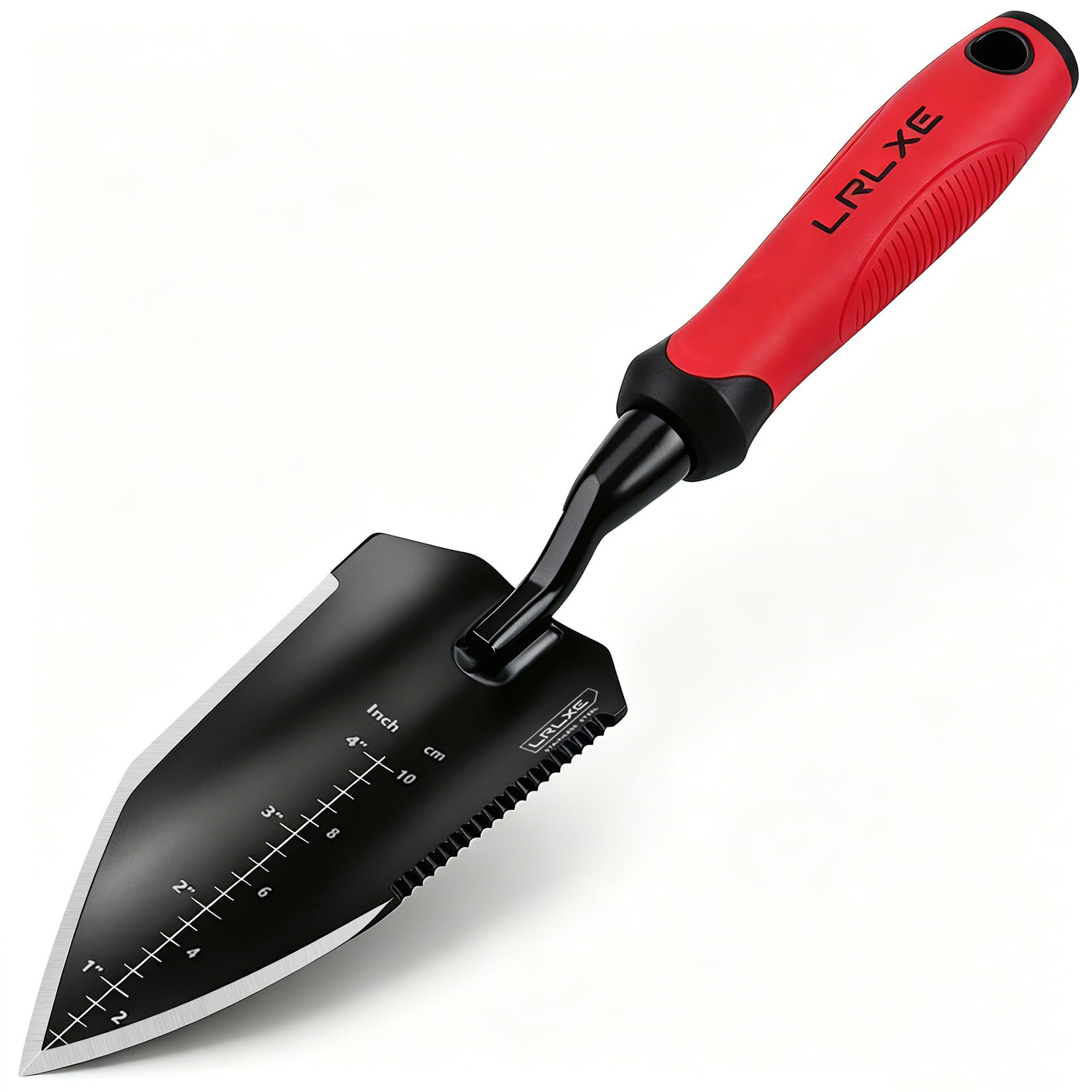 LRLXE Heavy Duty Stainless Steel Garden Trowel, Non Slip Rubber Hand Shovel