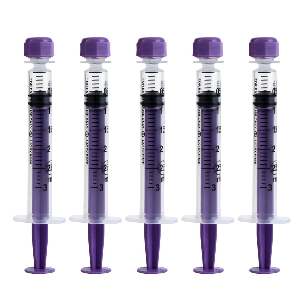 ONE-CARE ENFit Syringes 3ml with Mounted Cap, Sterile, 30/bx Blister-Packed Syringes