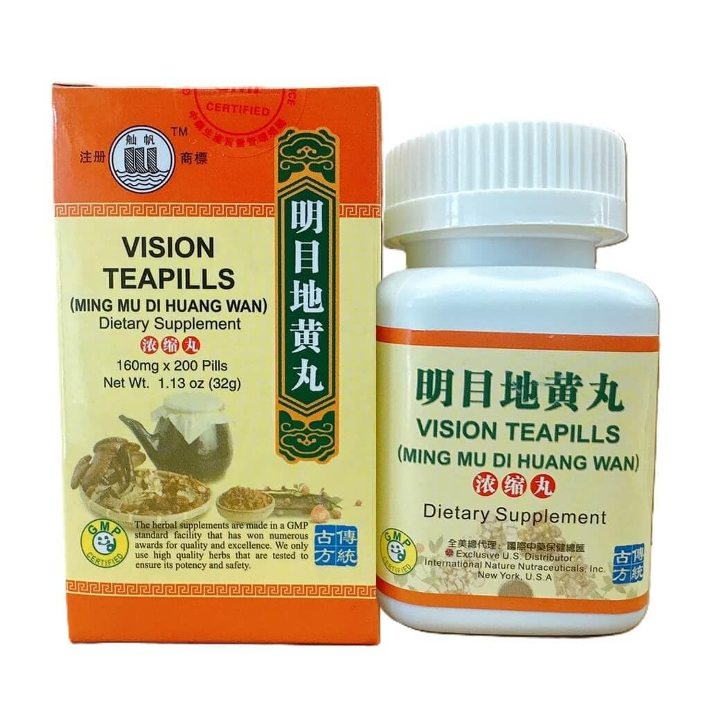 Vision Teapills (Ming Mu Di Huang Wan) Extra Concentrated (200 Pills) - 3 Bottles