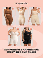 SHAPERMINT High Waisted Shapewear Shorts, Tummy Control Under Dress S-4XL