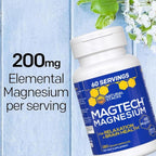 MagTech Magnesium Supplement - 3 Forms of Magnesium: Magtein L-Threonate, Glycinate & Taurate - 200mg Chelated Magnesium Complex - Supports Relaxation & Brain Health - 180 Capsules