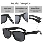 Sumkyle 4 Pack Bifocal Reading Glasses Grey Lens Spring Hinge Outdoor Sunglasses Fashion Bifocal Sun Readers for Men Women