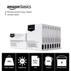 Amazon Basics Multipurpose Copy Printer Paper, 20 lb, 8.5 x 11 Inches, 8 Reams (4,000 Sheets), 92 Bright White, Great for Crisp Ink Printing