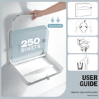 Bertreno Commercial Toilet Seat Cover Dispenser Wall Mount Half-Fold Toilet Seat Cover Holder for Restroom Commercial Bathroom White