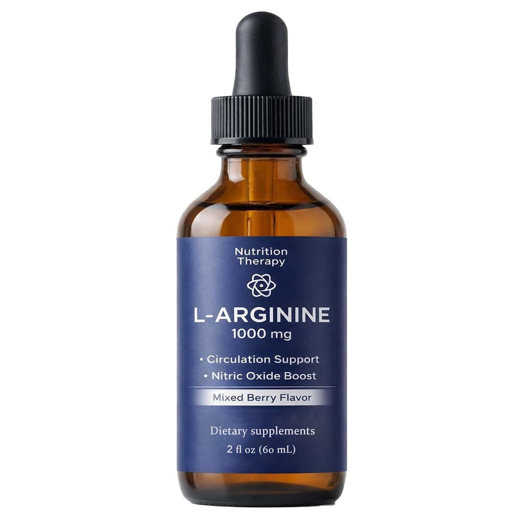 OSTEO ALIVE Nutrition Therapy L-Arginine Liquid Drops, L-Arginine 1000 mg, Vegan, Non-GMO, Mixed Berry Flavor, 60 mL
