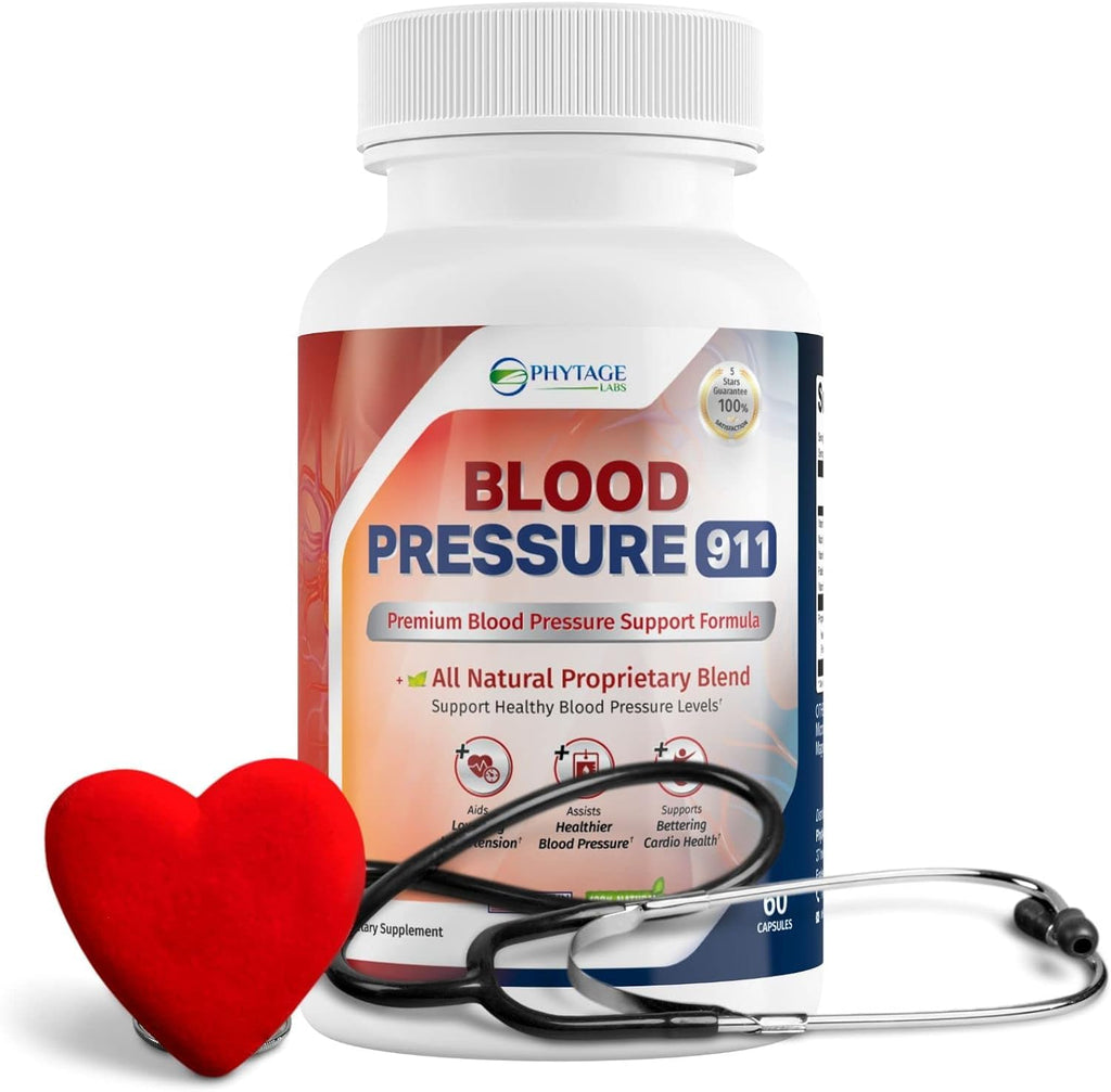 Phytage Labs Blood Pressure 911 Premium Supplement - BP Support Pills. 2 Pack