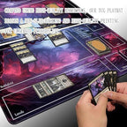 MTG Playmat Size 24x14in Free Storage Bags Non-Slip Backing Printing, Ideal for Card Game Enthusiasts TCG Playmat (with Zone,Crimson Forest)