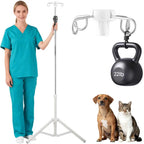 Crilealym IV Poles,46to 85In IV Stand Floor with 4 IV Bag Holder Stand Portable Telescopic Stabilizing Tripod Stainless Steels Pipe Extension Pole IV Influsion Pole Lightweight Strudy (46-84in)